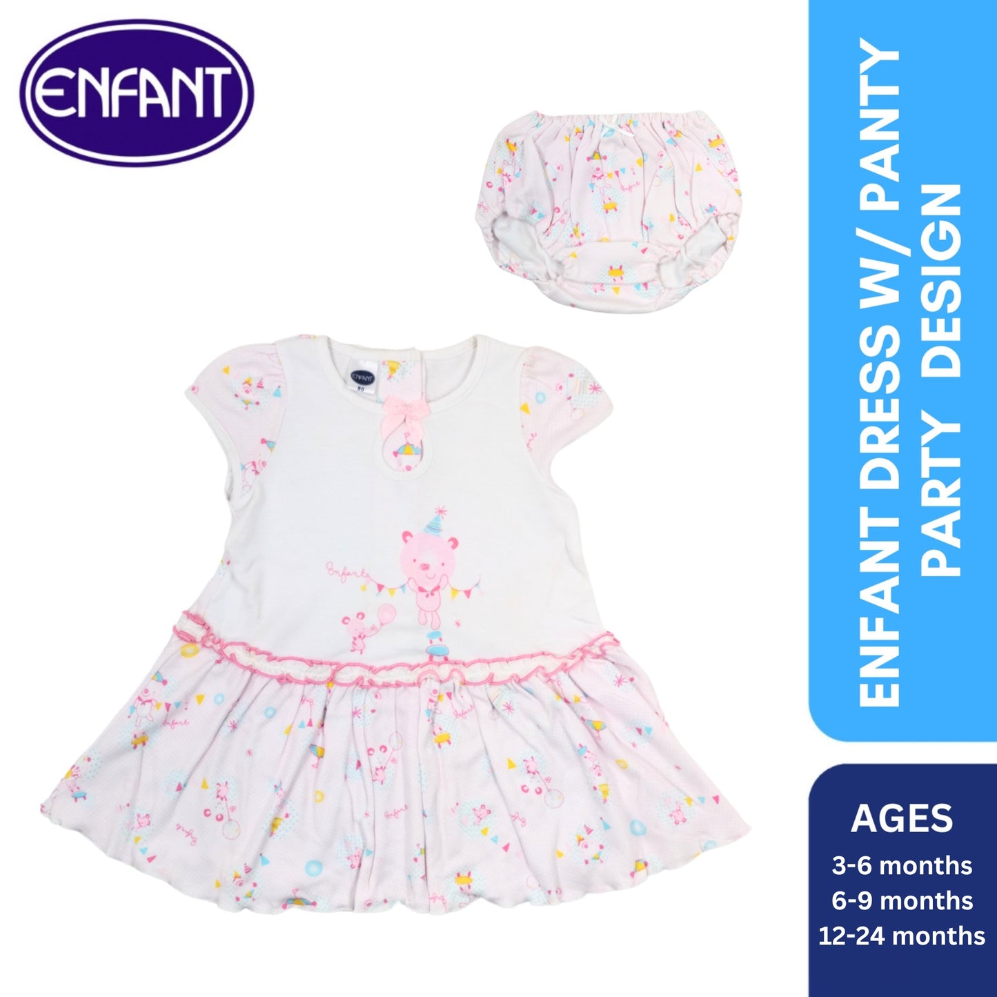 Enfant Dress W/ Panty Party Design