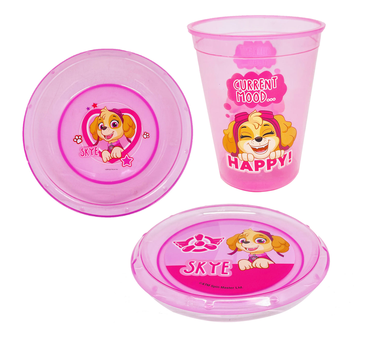 PAW PATROL Kids 3 pcs PLATE, Cup AND DINING SET - BPA FREE