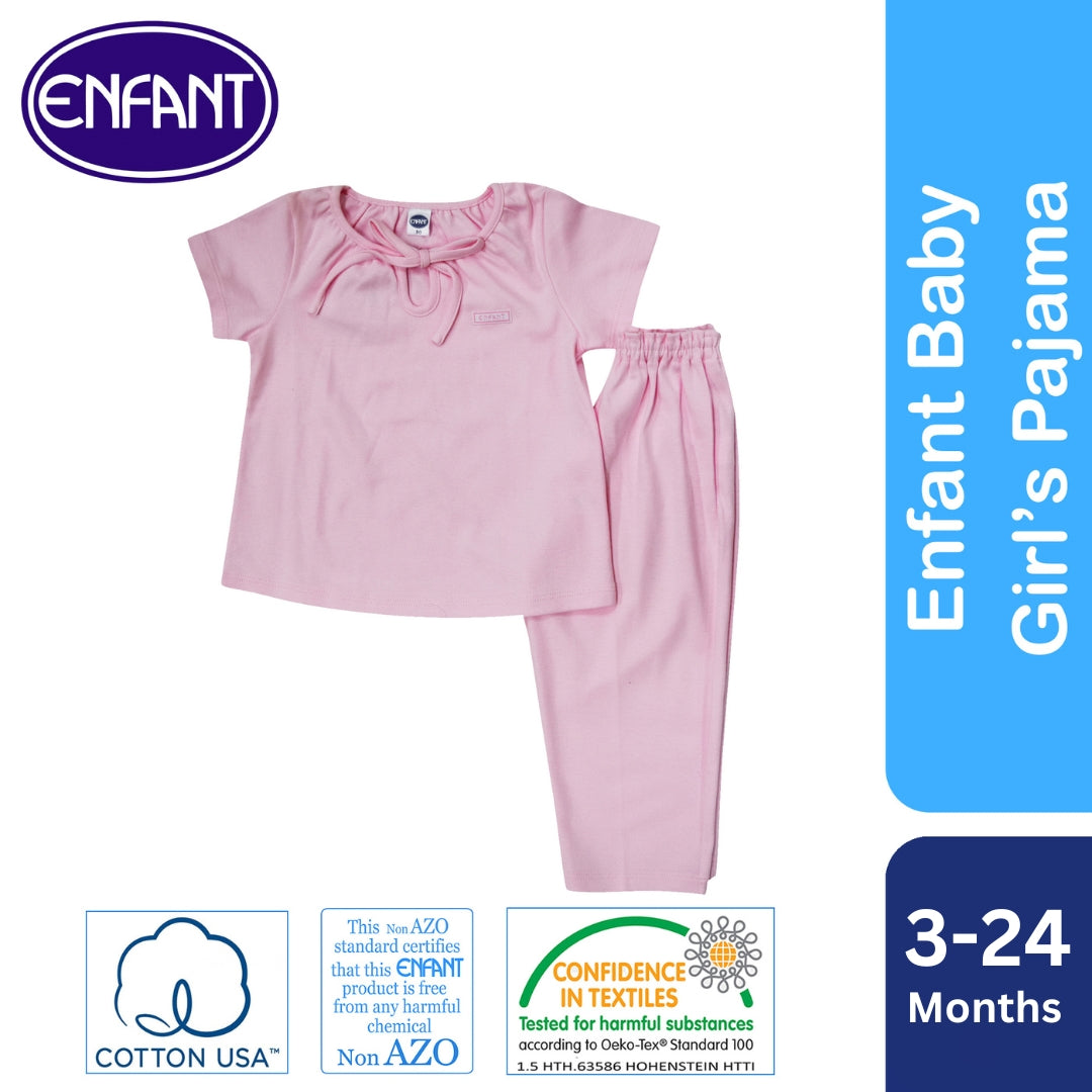 Enfant Baby Girls Pajama Set Short Sleeves