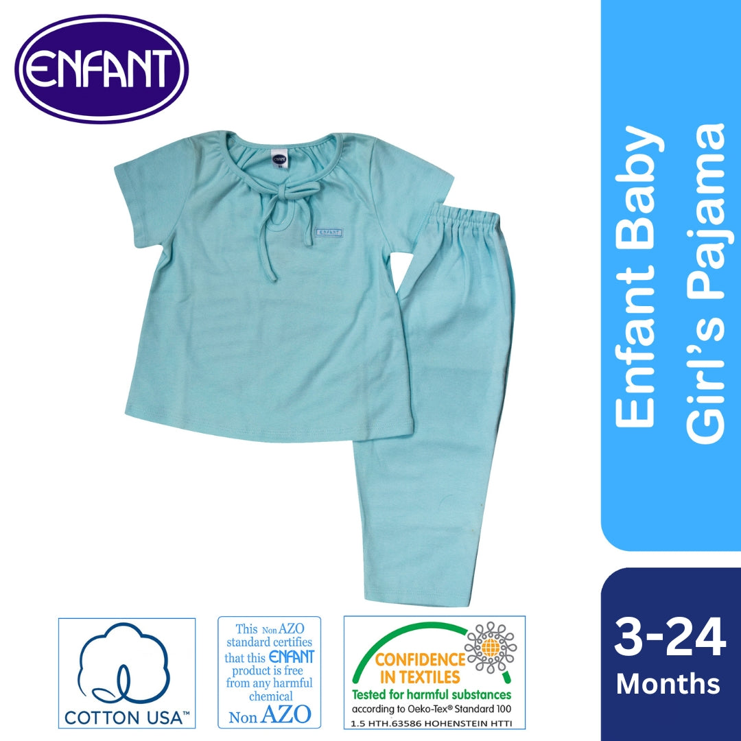 Enfant Baby Girls Pajama Set Short Sleeves
