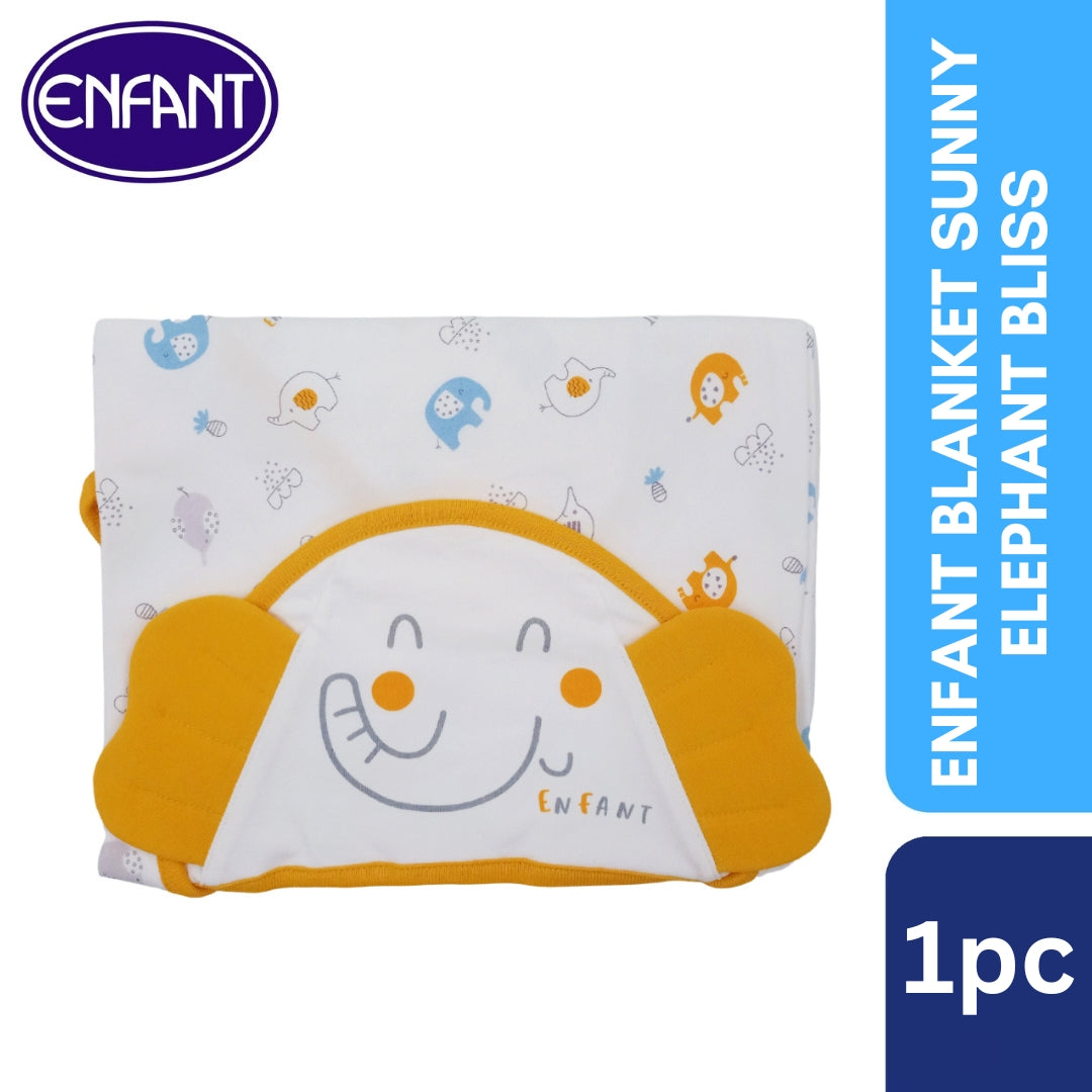 Enfant Blanket with Hood Sunny Elephant Bliss