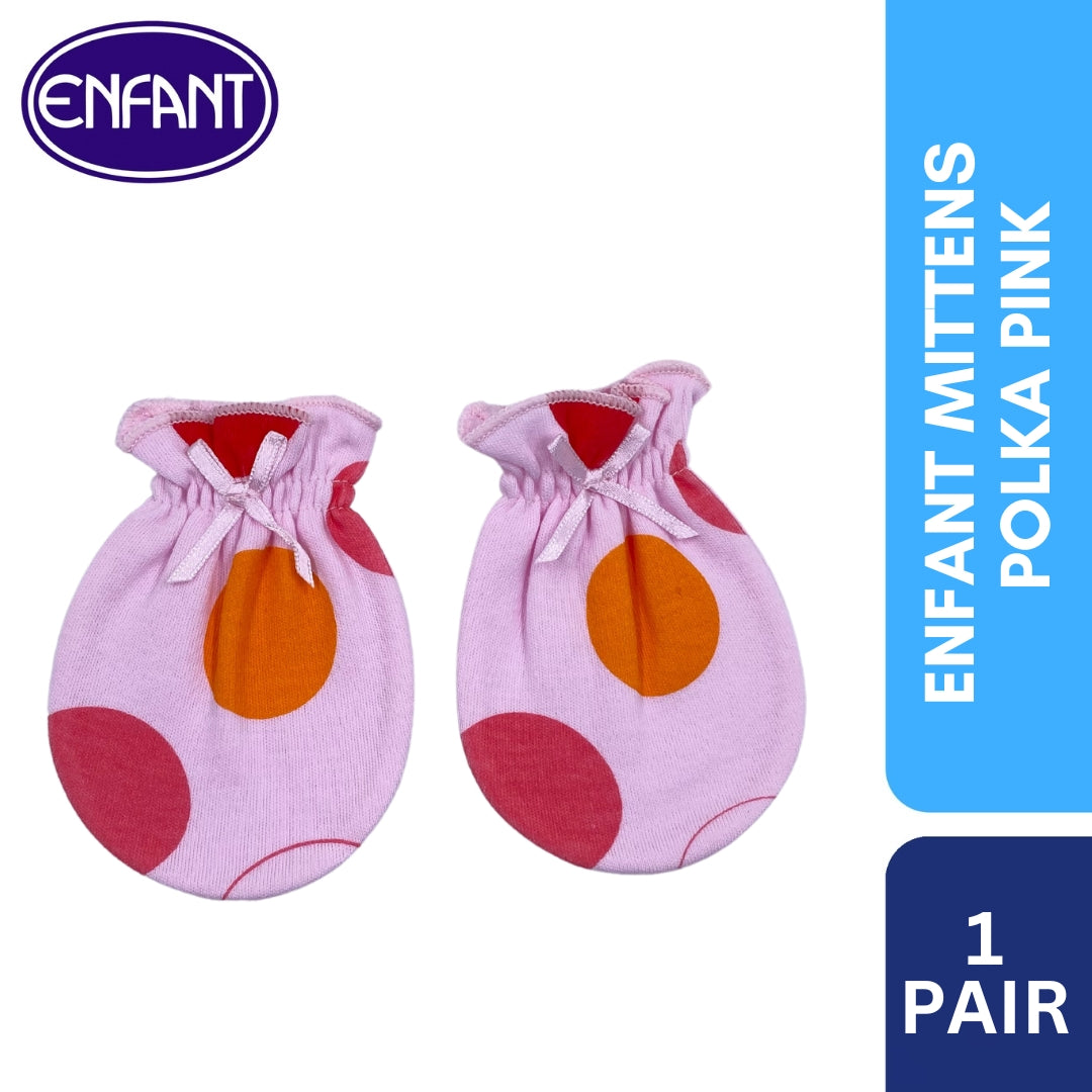 Enfant Mittens Polka Pink
