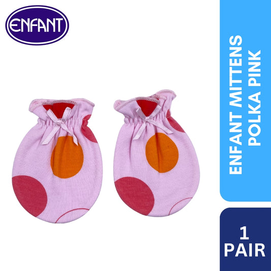 Enfant Mittens Polka Pink