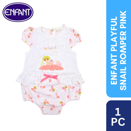 Enfant Playful snail romper pink