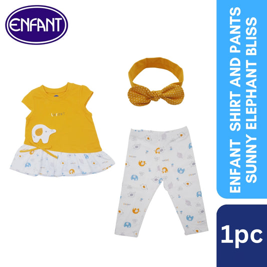 Enfant Shirt and Pants Sunny Elephant Bliss for girls