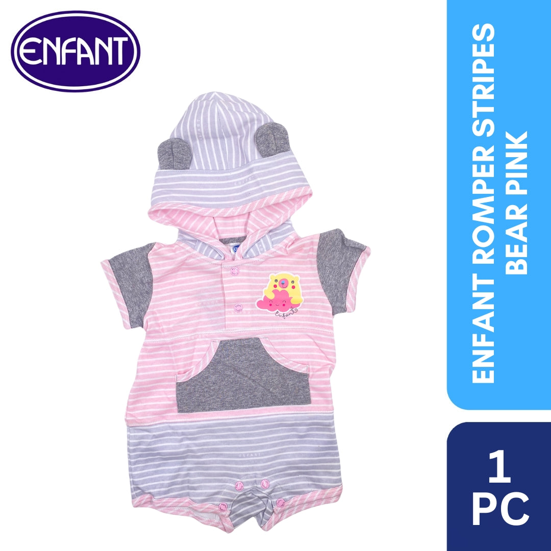 Enfant Romper Bear Color Pink and Blue