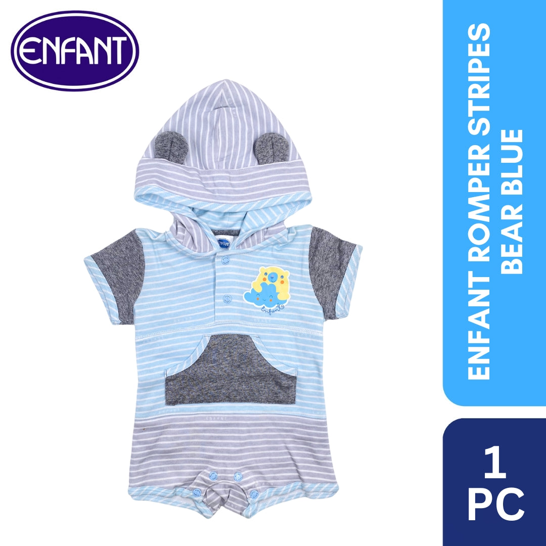 Enfant Romper Bear Color Pink and Blue