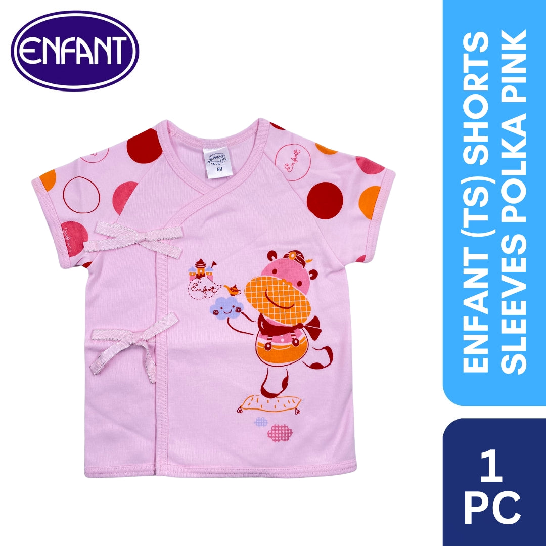Enfant (TS) Shorts Sleeves Polka Pink