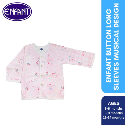 Enfant button Long Sleeves Musical Design