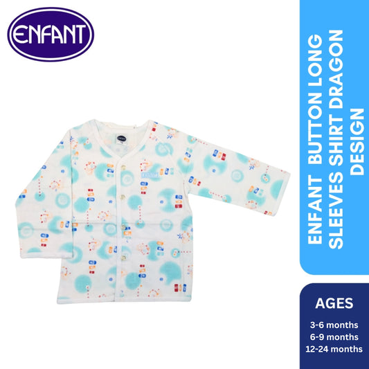 Enfant Button Long Sleeves Shirt Dragon design