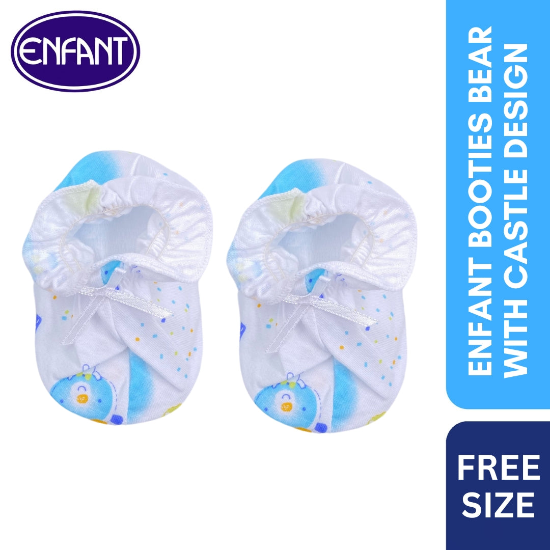 Enfant Booties Bear With Castle Design