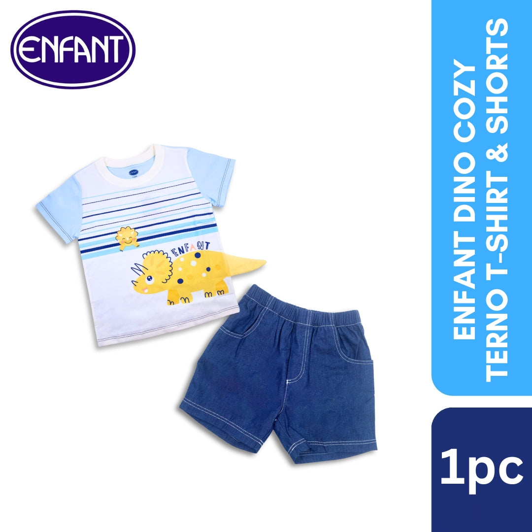 Enfant Dino Cozy Terno T-shirt & shorts