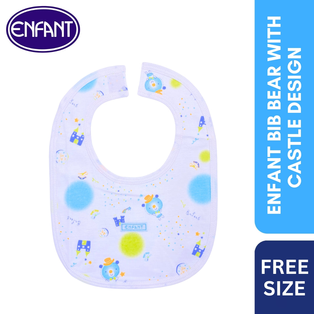 Enfant Bib Bear With Castle Design