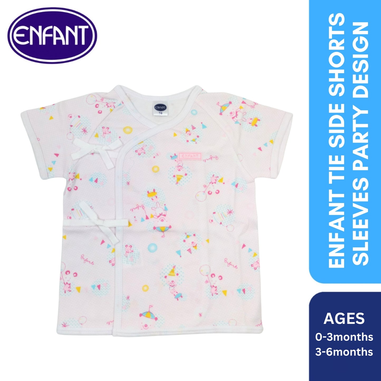 Enfant TieSide Shorts Sleeves Party Design