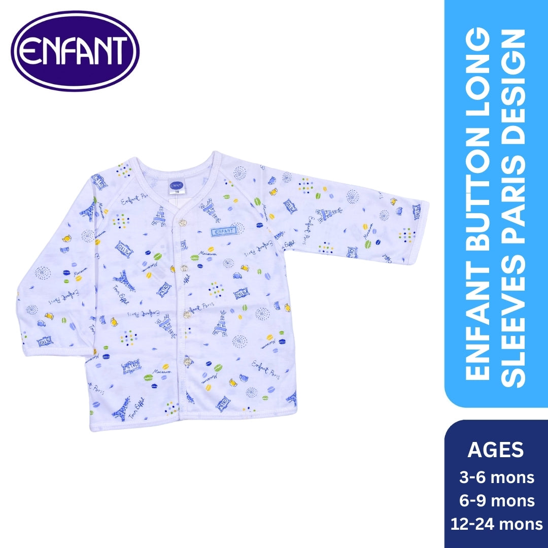 Enfant Button Long Sleeves Paris Design