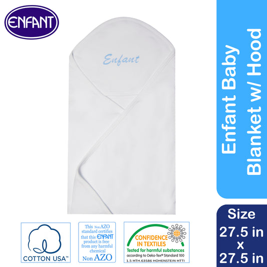 Enfant 100% Cotton Baby Newborn Receiving Blanket  with Hood