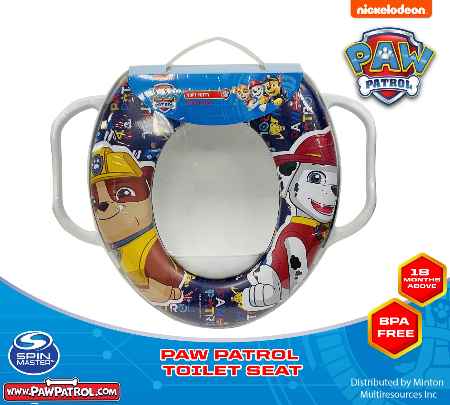 PAW PATROL Potty trainer TOILET SEAT WITH HANDLE