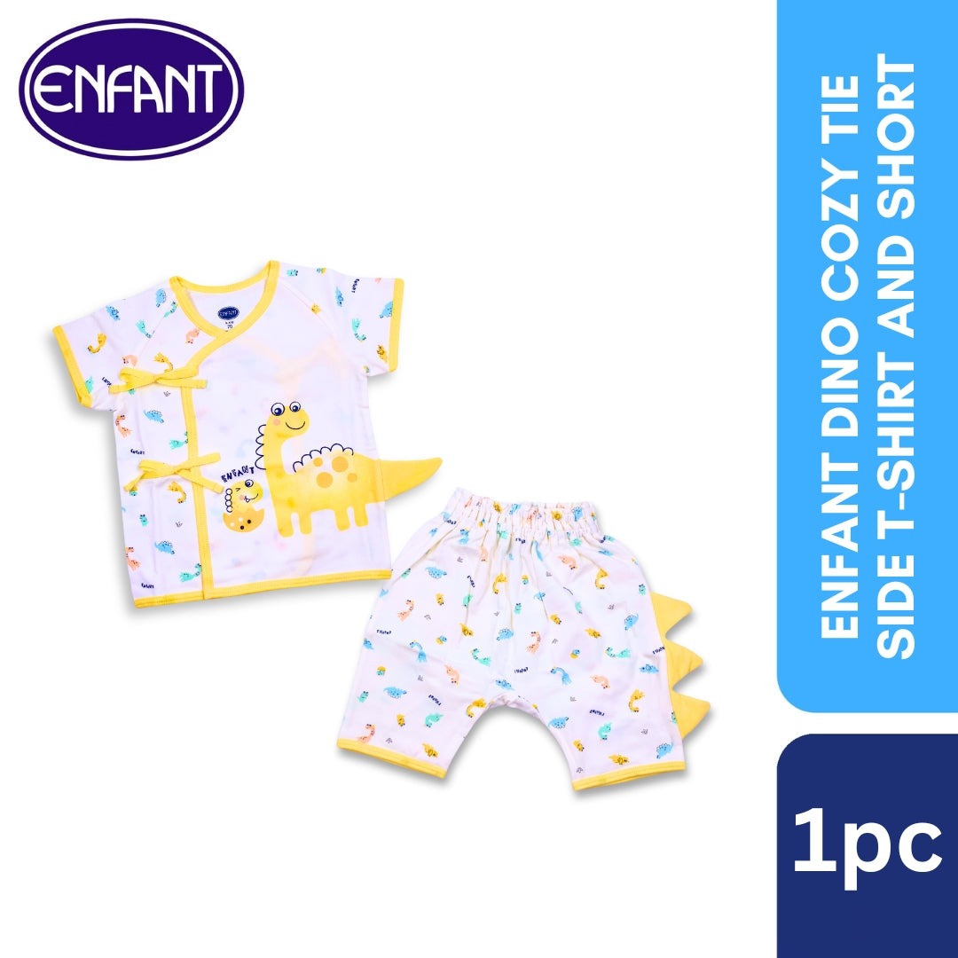 Enfant Dino Cozy Tie side T-shirt and Short