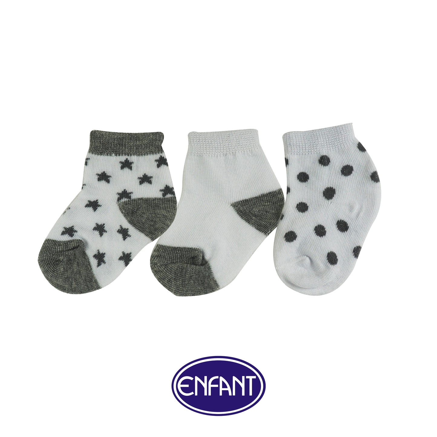 Enfant Baby Socks Star & Polka Dot Design