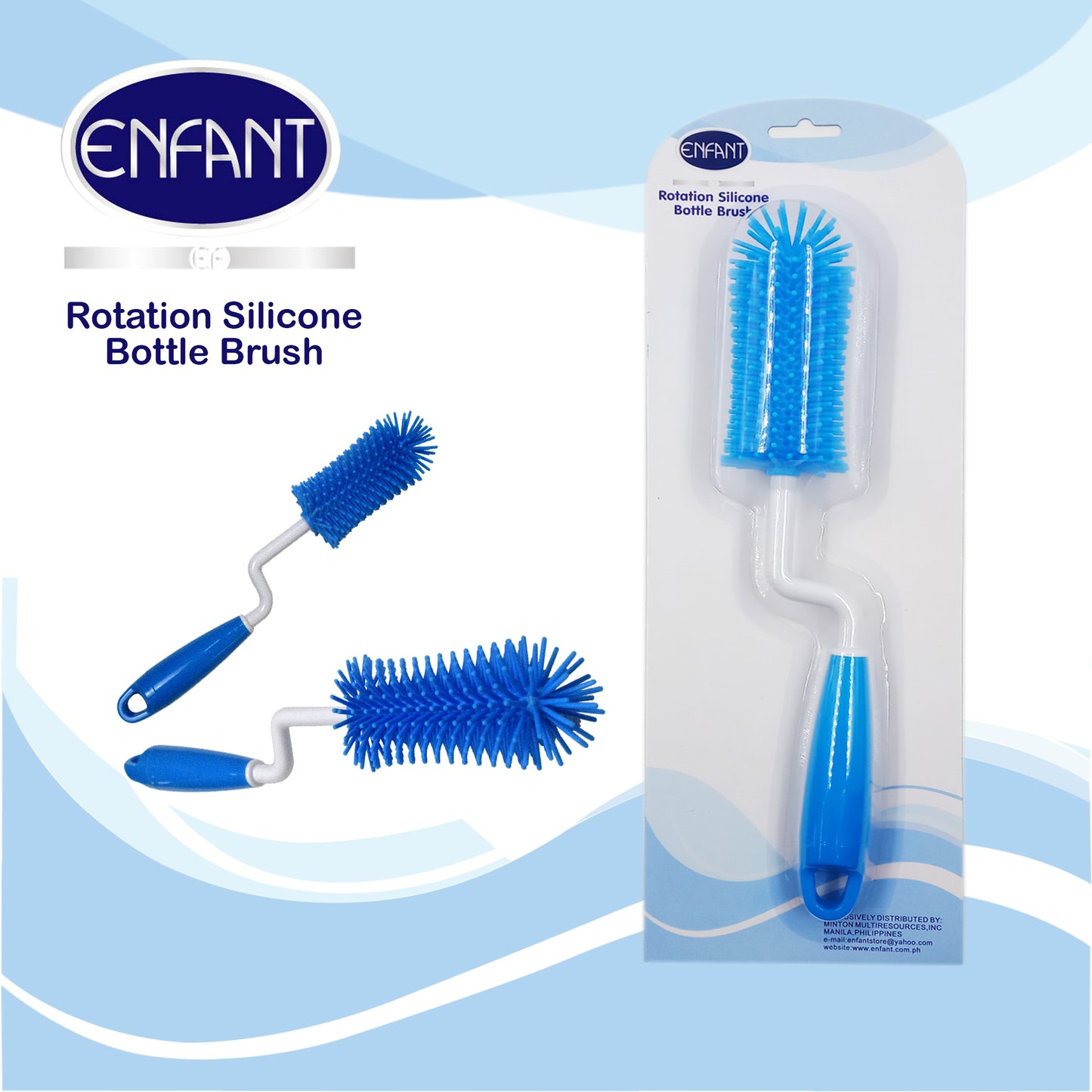 Enfant Baby Rotation Silicone Bottle Brush