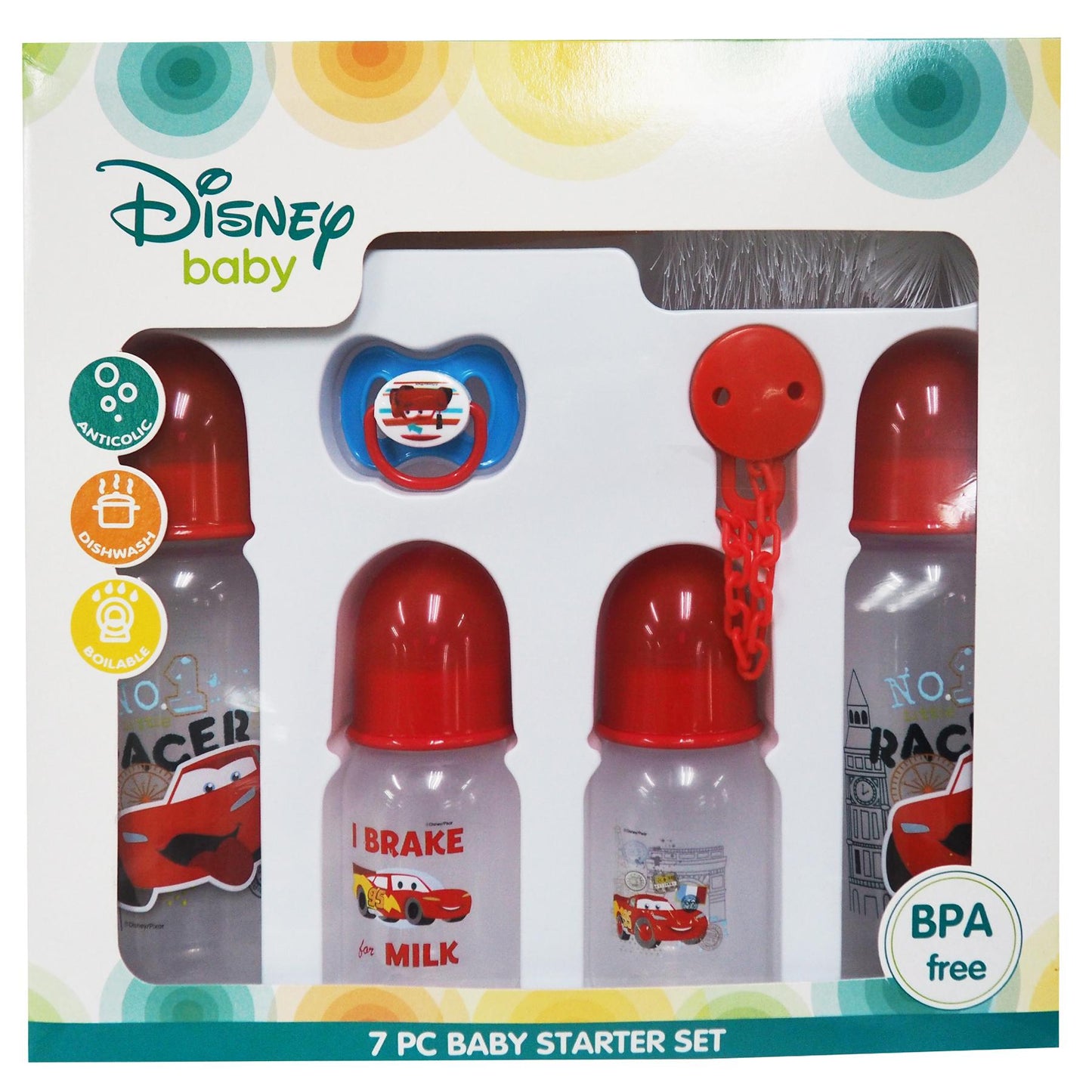 Disney Feeding Bottles Cars Design Set (Red)