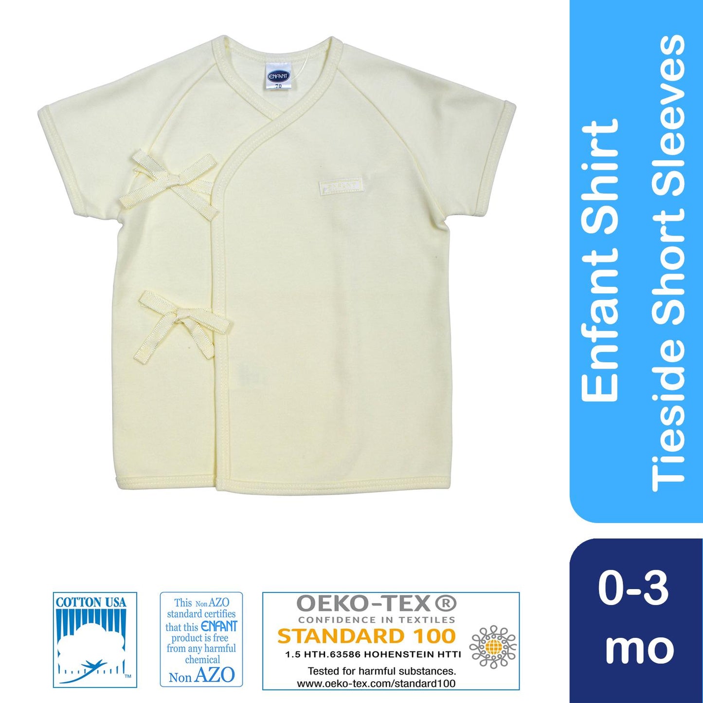 Enfant Baby Clothes Shirt Tie side / kimono - Newborn Plain basic Short Sleeves