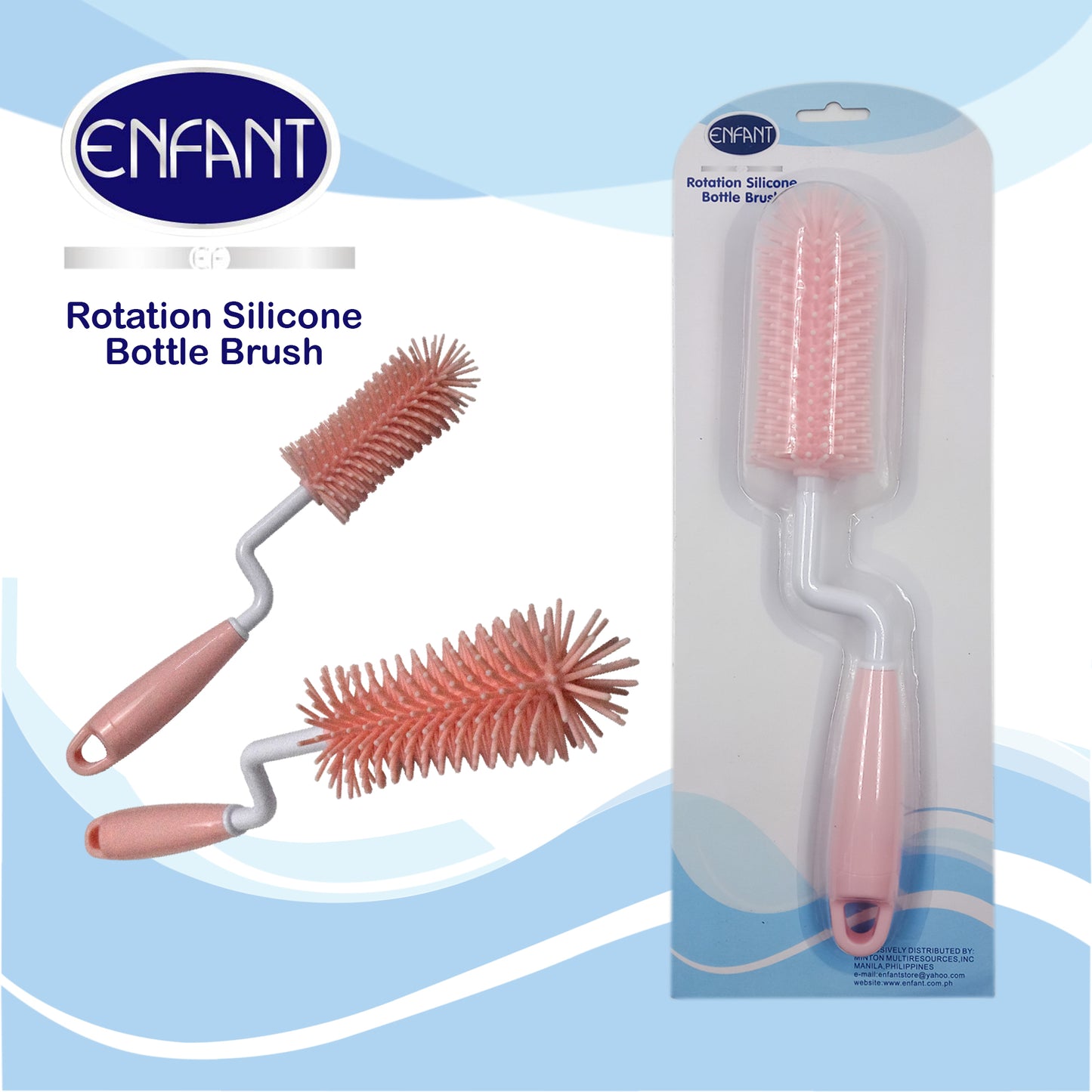 Enfant Baby Rotation Silicone Bottle Brush