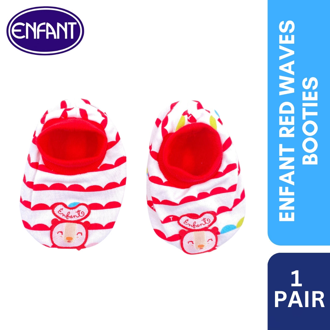 Enfant Red Waves Booties
