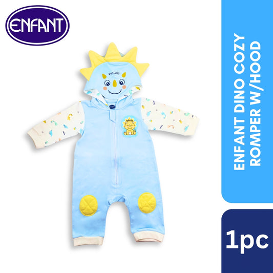 Enfant Dino Cozy romper w/hood