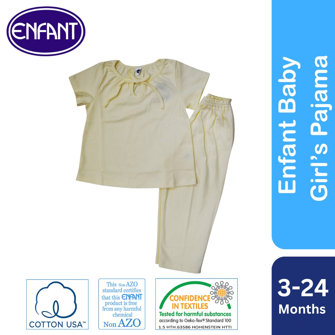 Enfant Baby Girls Pajama Set Short Sleeves