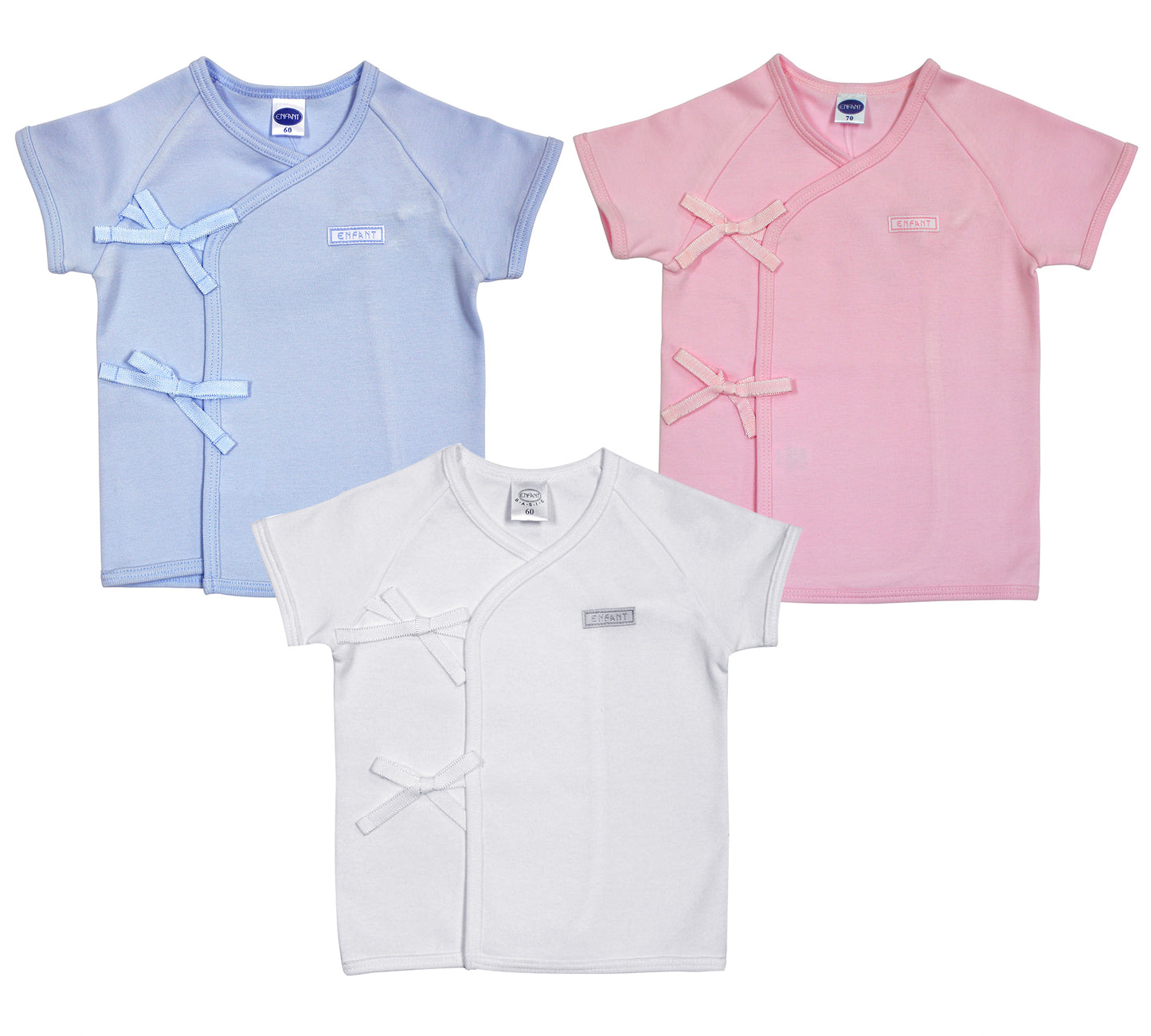 Enfant Baby Clothes Shirt Tie side / kimono - Newborn Plain basic Short Sleeves