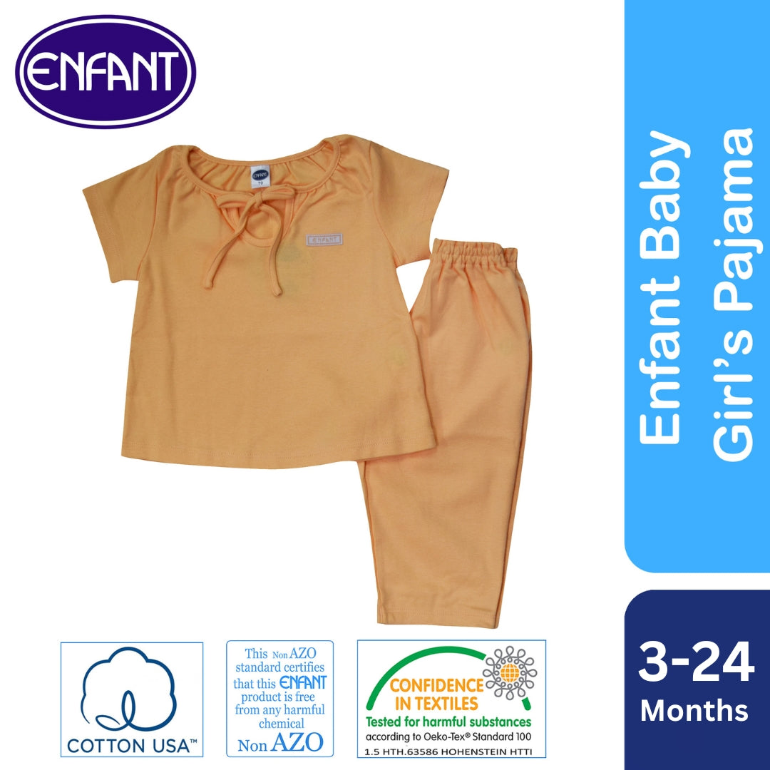Enfant Baby Girls Pajama Set Short Sleeves
