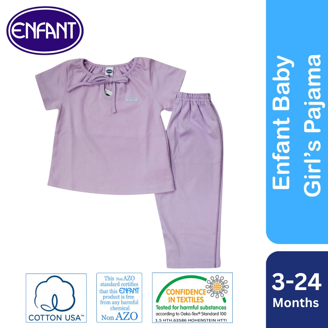 Enfant Baby Girls Pajama Set Short Sleeves