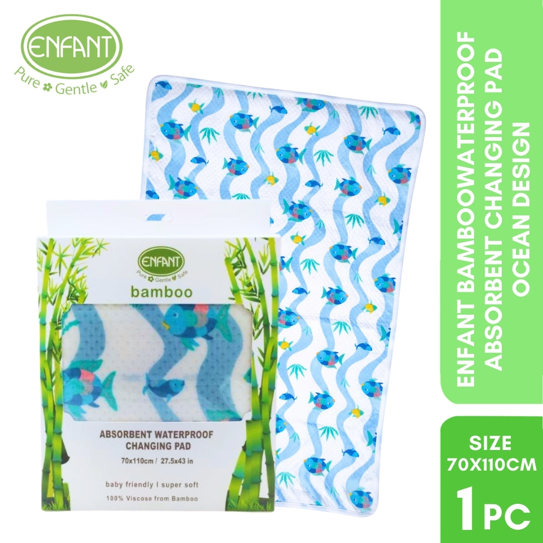 Enfant Bamboo Waterproof Absorbent Bedmat Bed Mat Mattress Protector Urinal pad Size 70x110 or 50x70