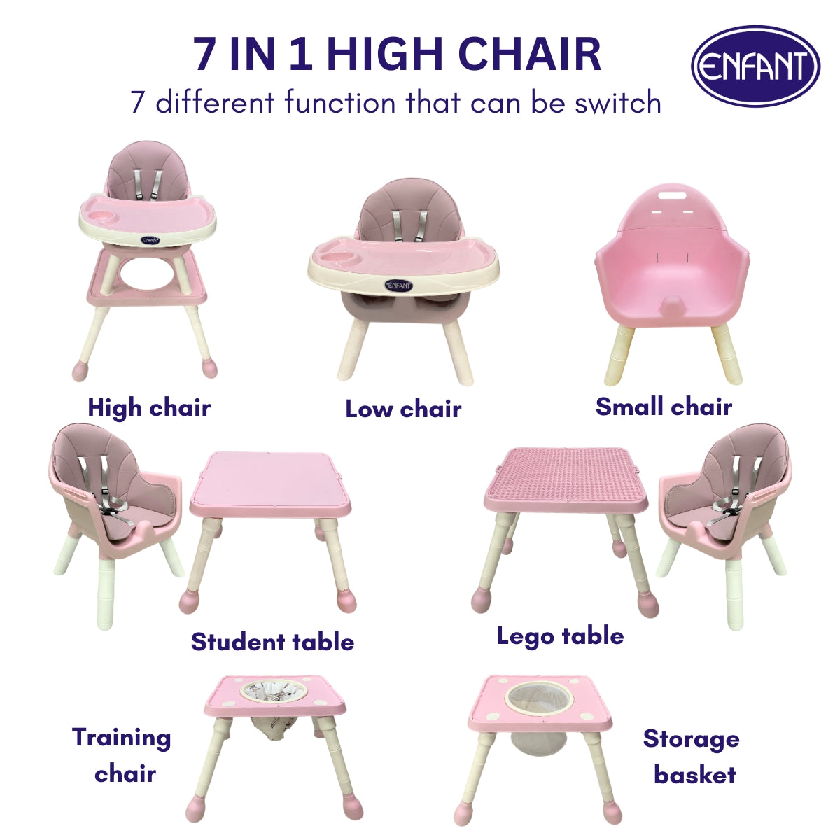 ENFANT hc-32 _ 7 in 1 HIGH CHAIR