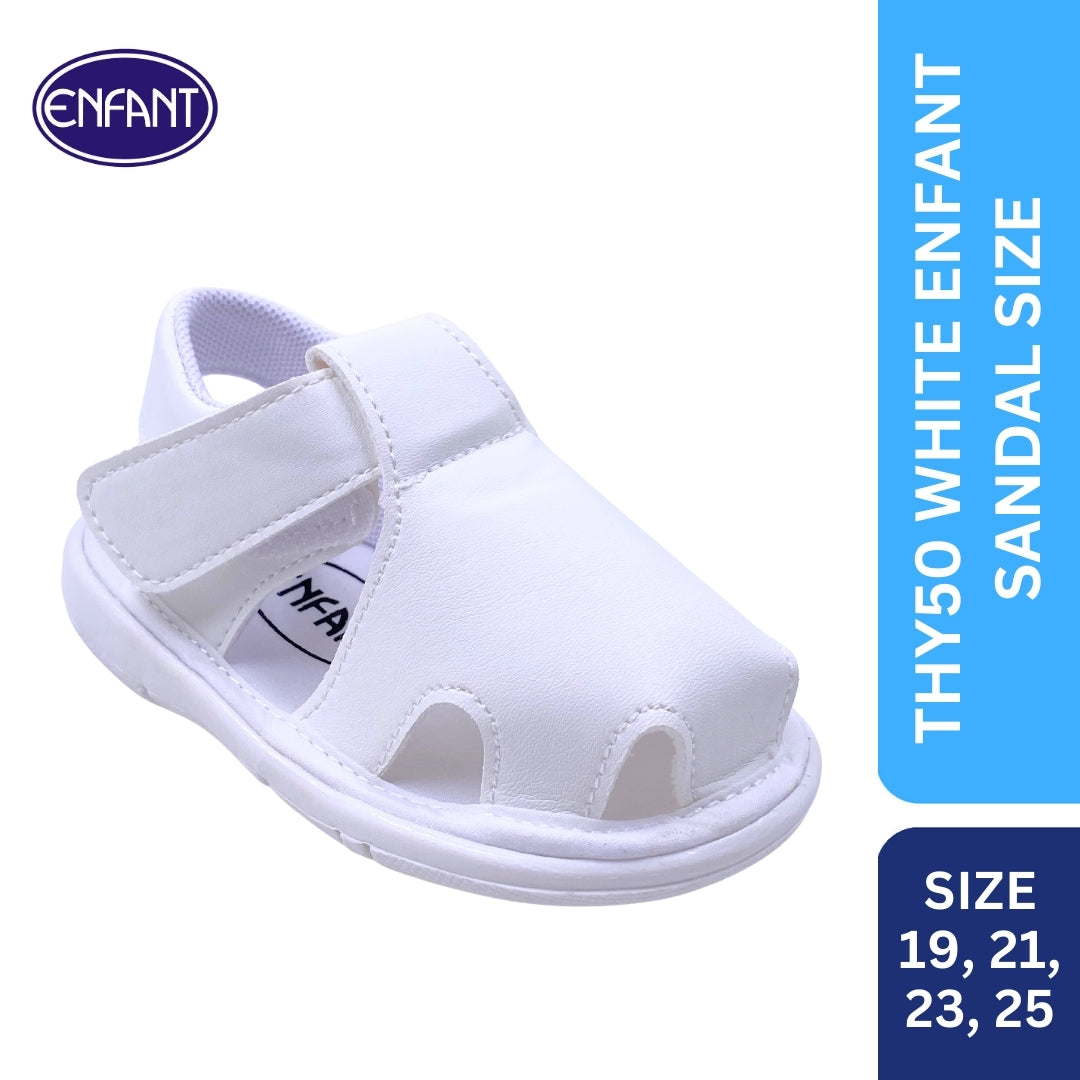ENFANT BABY WHITE WALKING SANDALS FOR GIRLS AND BOYS