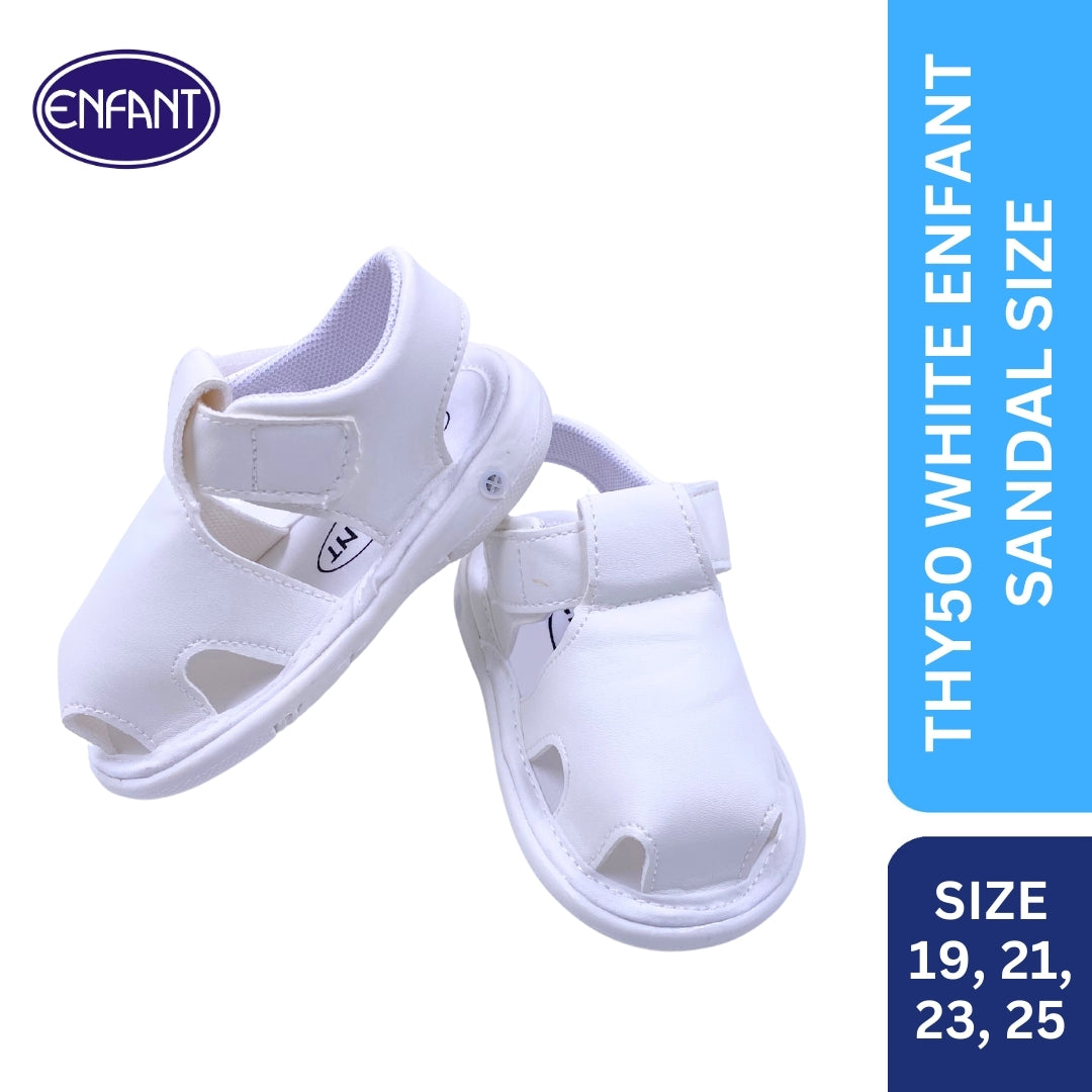 ENFANT BABY WHITE WALKING SANDALS FOR GIRLS AND BOYS