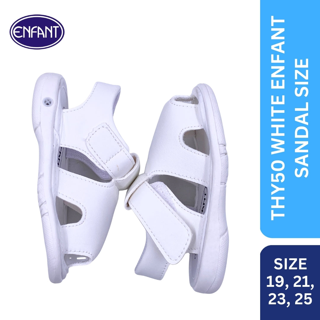 ENFANT BABY WHITE WALKING SANDALS FOR GIRLS AND BOYS