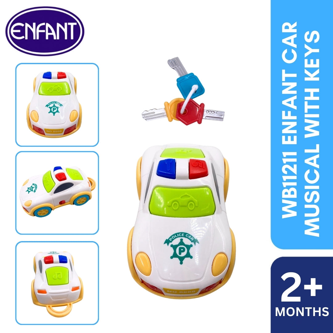 enfant car musical with keys