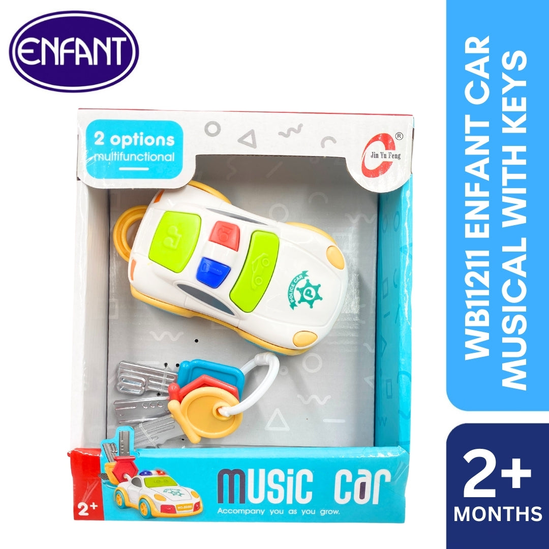 enfant car musical with keys