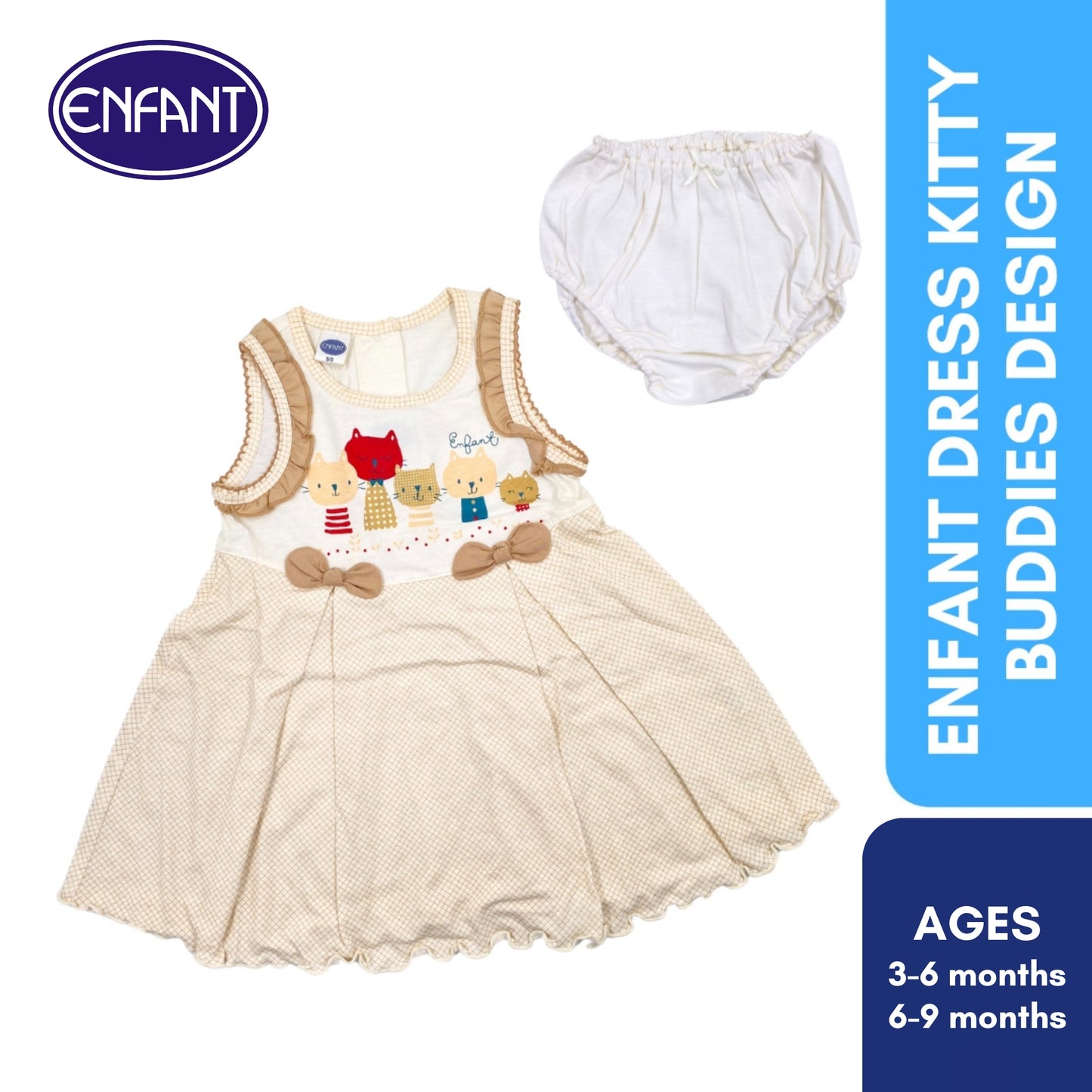 Enfant Dress Kitty Buddies Design