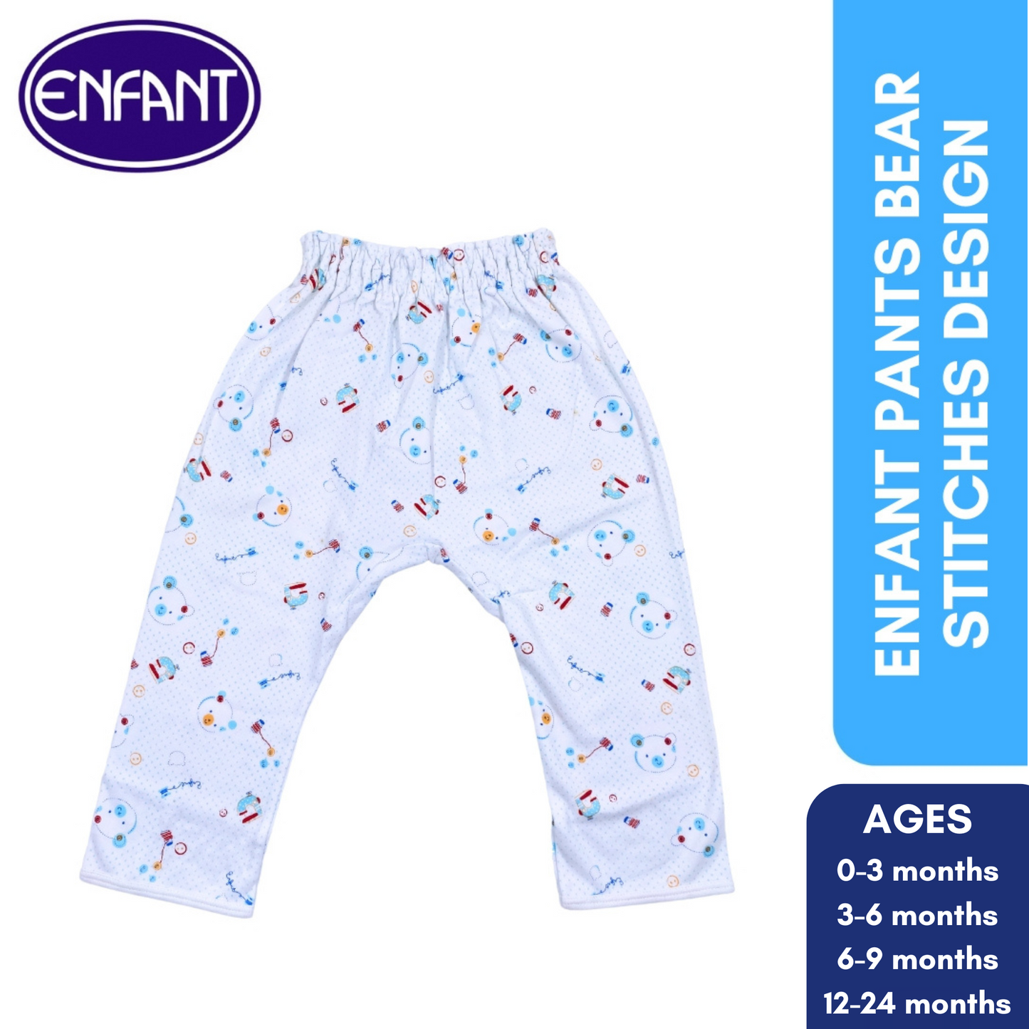 Enfant Pants Bear Stitches Design
