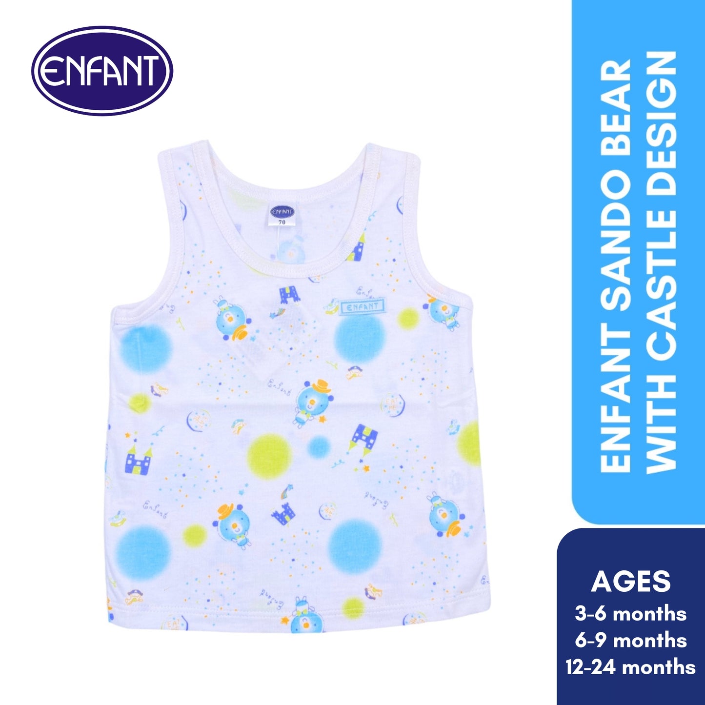 Enfant Sando Bear With Castle Design