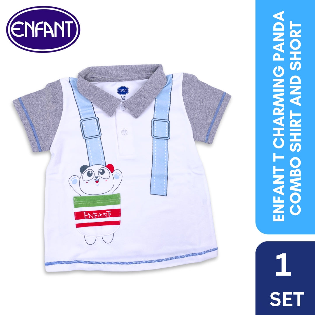 Enfant t Charming Panda Combo Shirt & Short