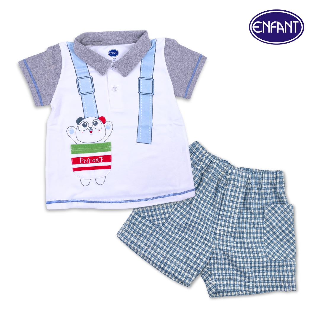 Enfant t Charming Panda Combo Shirt & Short