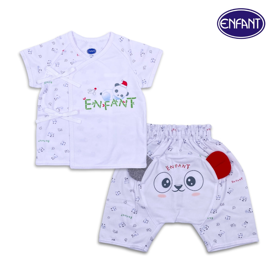 Enfant Tieside Terno shirt & Short w/ Charming panda design