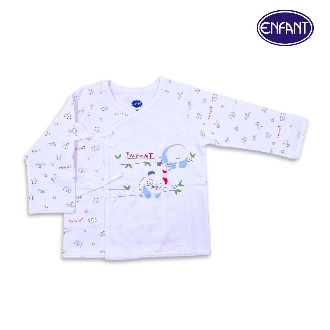 Enfant Long Sleeves Tieside & pants w/ charming panda Design