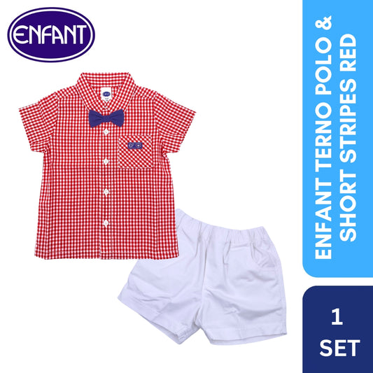 Enfant Terno Polo & Short Stripes