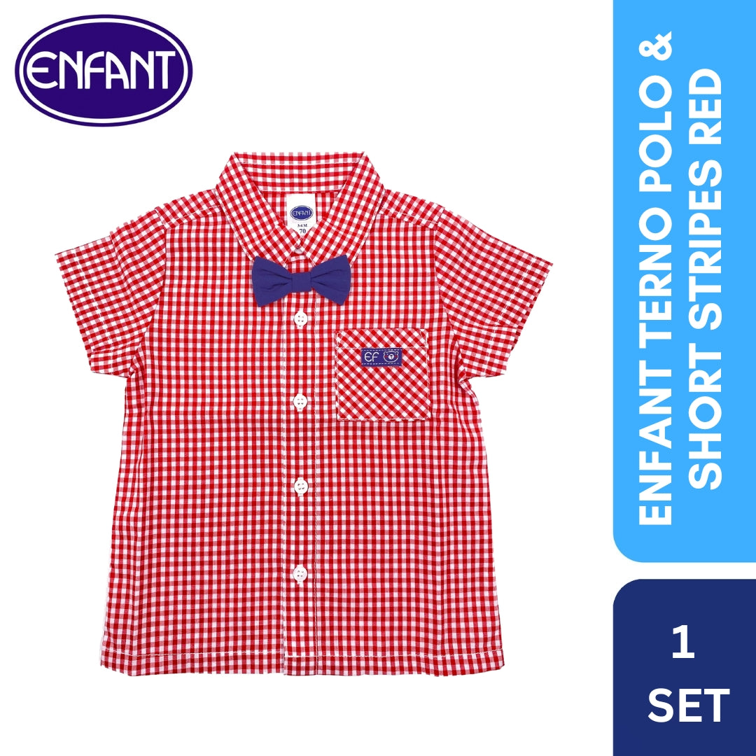 Enfant Terno Polo & Short Stripes
