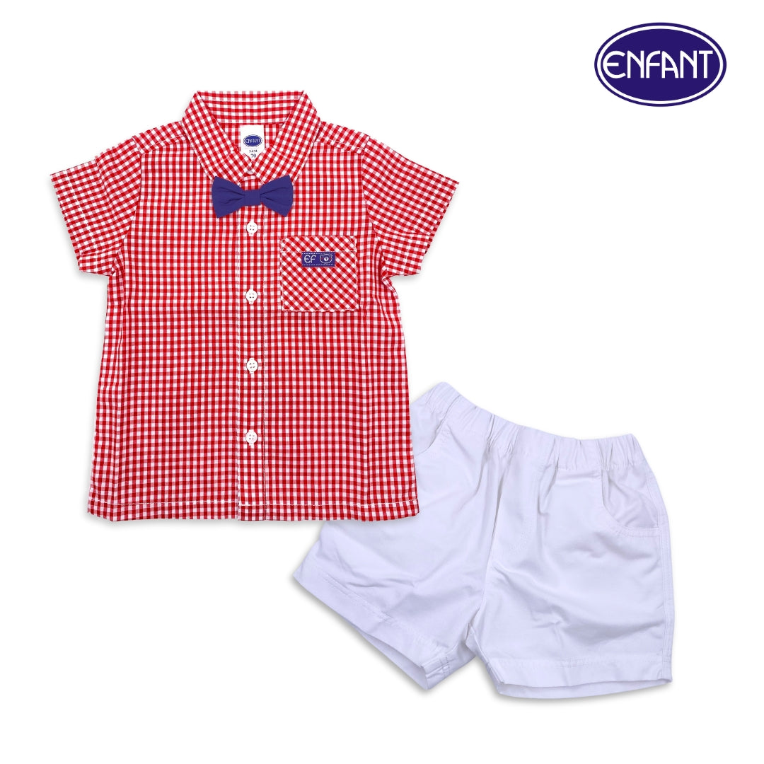 Enfant Terno Polo & Short Stripes